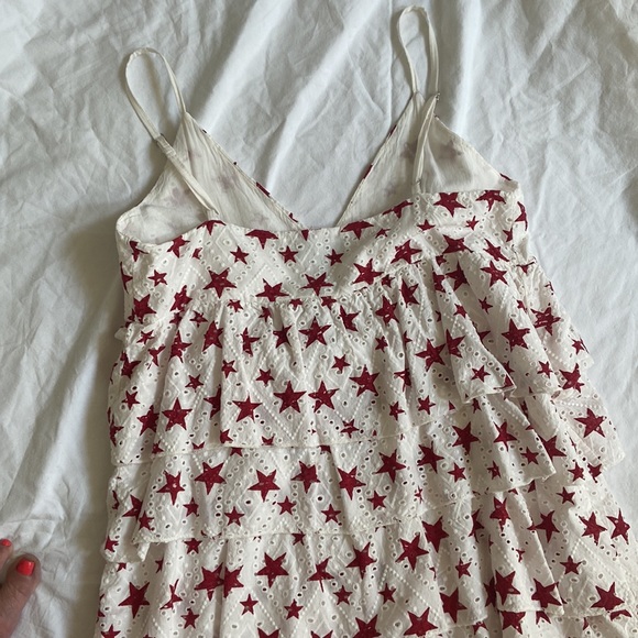 Stars and Broderie Anglaise tiered dress. - Picture 3 of 10
